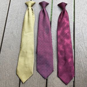 Bundle of three (3) Clip-on men’s ties. Like new.